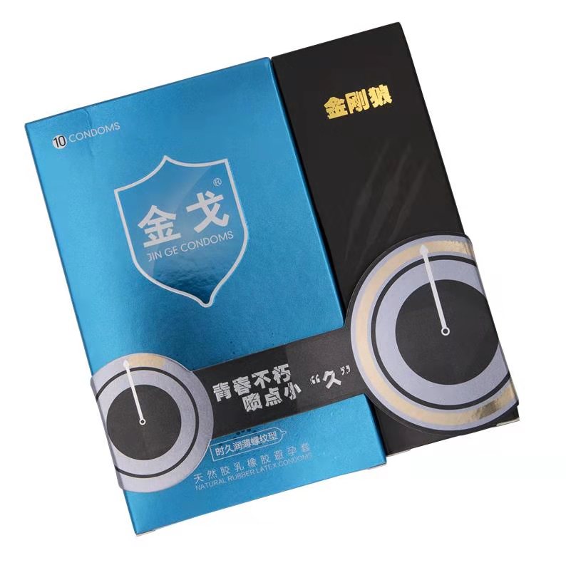 金戈避孕套時(shí)久潤(rùn)薄螺紋型